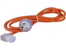 2m Left-Angled Medical IEC Power Cable (IEC-C13 to Australian Mains Plug) (Thumbnail )