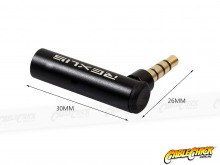 3.5mm 4-Pole TRRS Right-Angle Adapter (Male to Female) (Thumbnail )