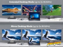 3-Way DisplayPort 1.4 MST Hub - 8K Splitter Hub (Extend & Mirror) (Thumbnail )