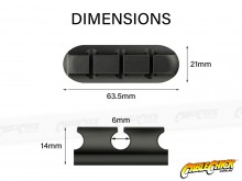 Silicone 3 Cable Organiser & Holder (Black) (Thumbnail )