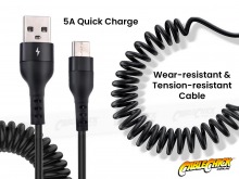 Coiled USB-C Charging Cable (USB Type A-C Cable) (Thumbnail )
