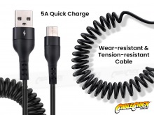 Coiled USB-C 12W Fast Charging Cable (USB Type A-C Cable) (Thumbnail )