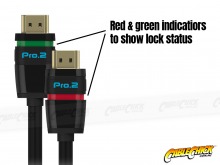 1m Locking HDMI Cable (HDMI 2.0 18Gbps 4K/60Hz) (Thumbnail )