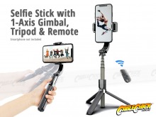 Single-Axis Gimbal Stabilised Selfie Stick & Tripod with Bluetooth Remote (iPhone & Android) (Thumbnail )