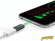 USB-C to Micro-USB Charging Adapter - Female to Male (Black) (Thumbnail )