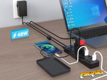 10-Port USB 3.0 Hub with 48W Power Supply & Individual Switches (Thumbnail )