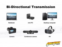 10m High-Performance Active Optical USB-C Cable - VR Headset Compatible (with Right-Angle Plug) (Thumbnail )