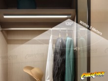 Slimline 30cm Magnetic LED Motion Sensor Light Bar - Rechargeable (Black) (Thumbnail )