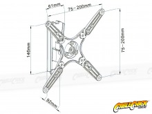 VESA TV Wall Mount with Tilt & Pan (25kg) (Thumbnail )