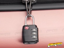 Metal 3-Digit Luggage Padlock (Black - TSA Approved) (Thumbnail )