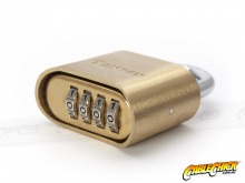 Heavy-Duty Brass 4-Digit Combination Padlock (25mm Shackle) (Thumbnail )