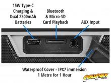 Waterproof Bluetooth 5.0 Speaker with Dual 20W Drivers + Micro-SD + AUX (IPX7 Rated) (Thumbnail )