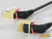 30cm Angled CAT6 Patch Lead with 360° Rotating Plugs (Thumbnail )
