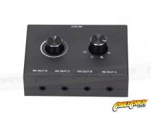 Bi-Directional 4x2 Way 3.5mm Stereo Audio Switch with Volume Control  (4x2 or 2x4 Switching) (Thumbnail )