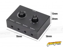 Bi-Directional 4x2 Way 3.5mm Stereo Audio Switch with Volume Control  (4x2 or 2x4 Switching) (Thumbnail )