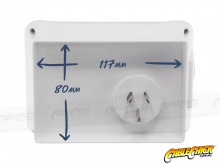 2-Socket Clip-Over Wall Plate Powerboard with 2x USB Charging Ports & Night Light (Thumbnail )