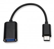 10cm USB-C OTG Cable (USB 2.0 Interface - Black) (Thumbnail )