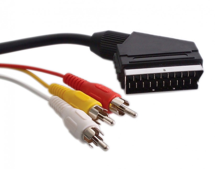 1.5m 21Pin SCART to 3x RCA Cable (Photo )
