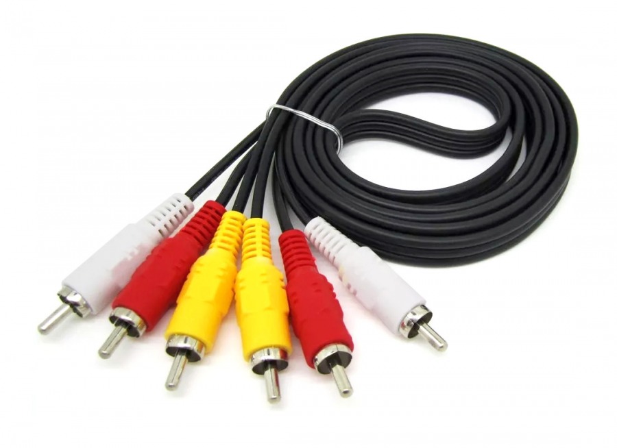 Câble professionnel 3 RCA à 3 RCA audio-vidéo mâle 1 5m