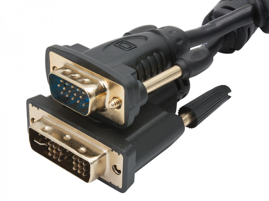 1.8M DVI-A Male to VGA Male Cable (Photo )