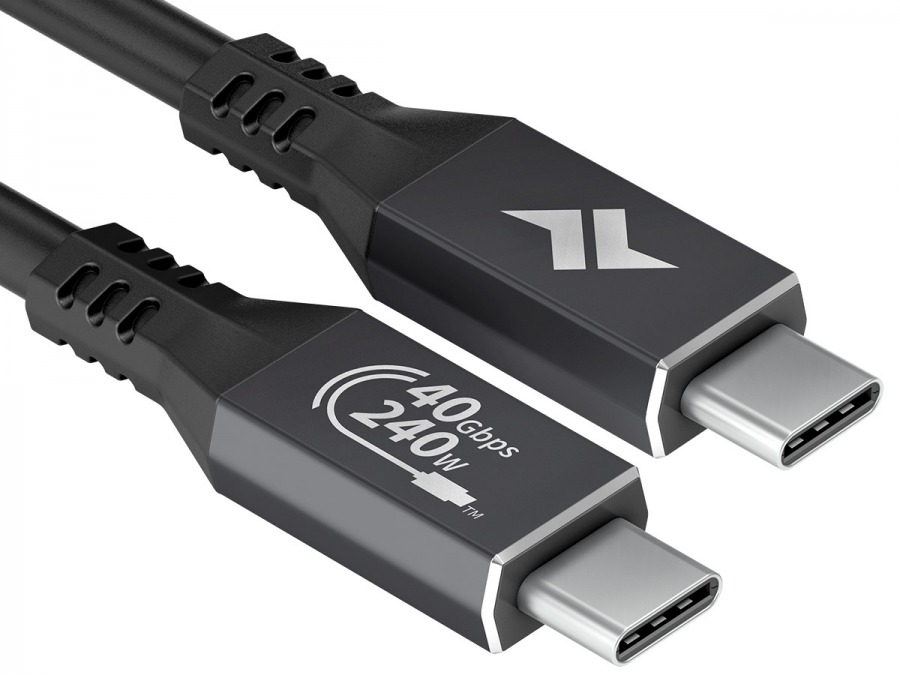 1m Avencore Carbon Series USB4 240W Cable (40Gbps, 48V/5A, 8K/60Hz) (Photo )