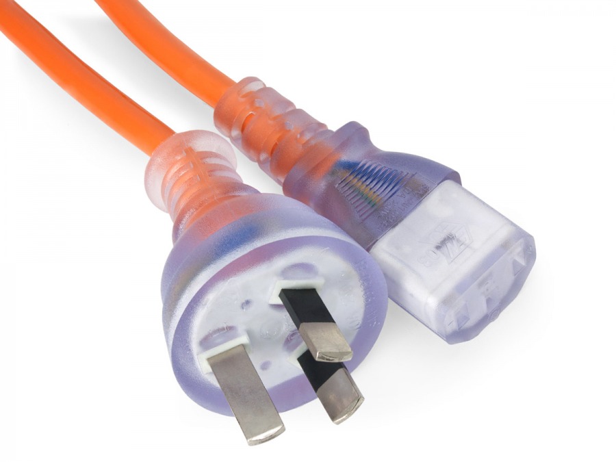 1m IEC Medical Power Cable (IEC-C13 to Australian Mains Plug) (Photo )