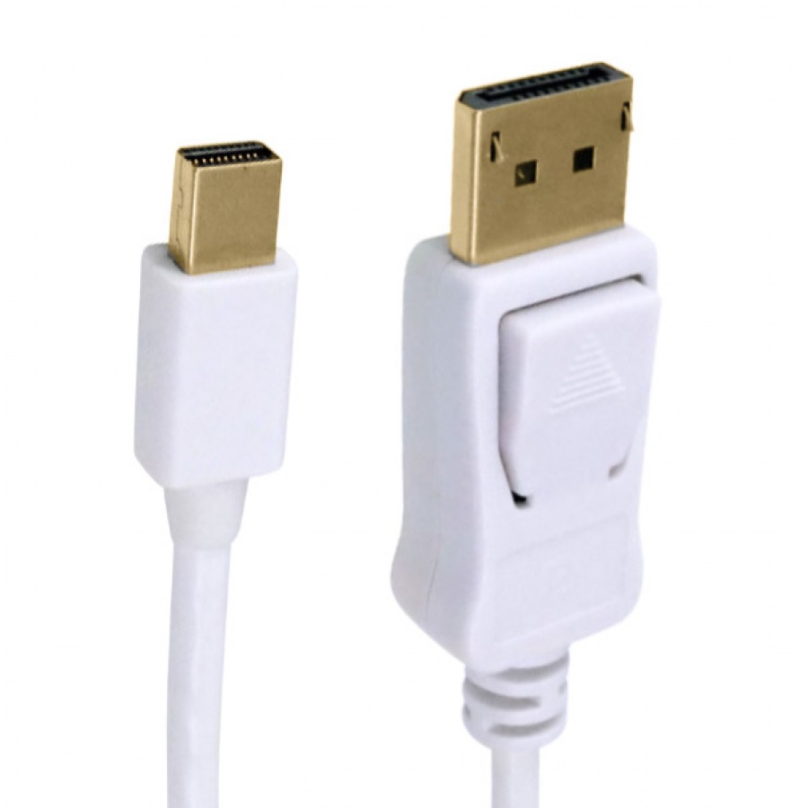 1m Mini-DisplayPort to DisplayPort Cable (Male to Male) - Thunderbolt Socket Compatible (Photo )