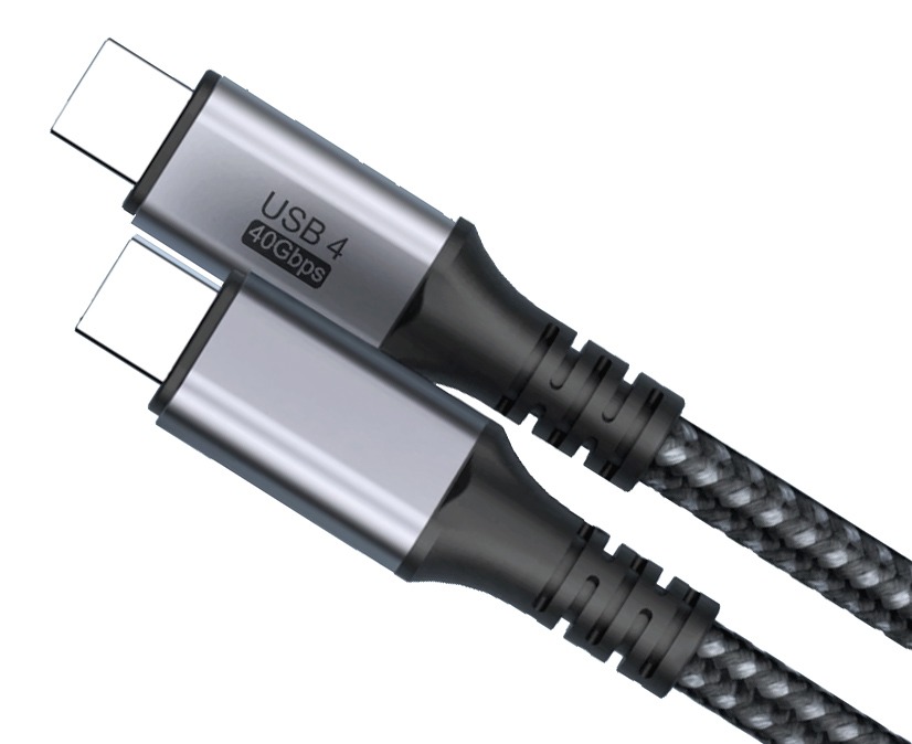 1.2m Premium Aluminium USB4 Cable - Thunderbolt 4 Compatible (40Gbps, 100W, 8K/60Hz or Dual 4K/60Hz) (Photo )