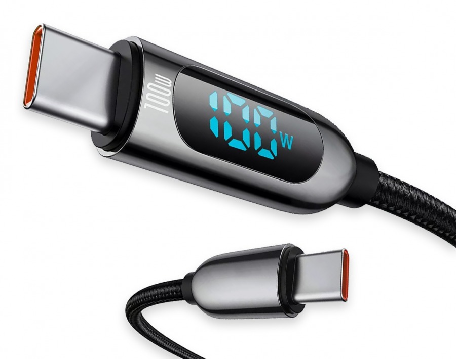 1m USB-C Fast Charging Cable with Built In Volt and Amp Meter (Photo )