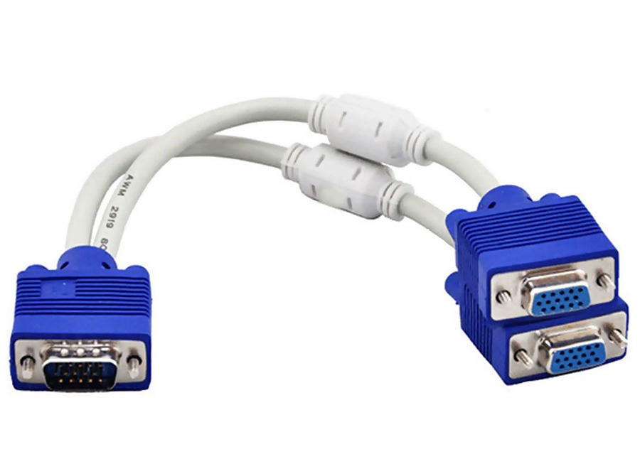 20cm Premium VGA Splitter Y-Cable (Male to 2x Female) (Photo )