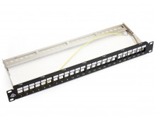 24 Port Unloaded and Shielded CAT6a Keystone Patch Panel