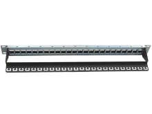 24 Port Unloaded CAT6 Keystone Patch Panel