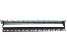 24 Port Unloaded CAT6 Keystone Patch Panel (Thumbnail )