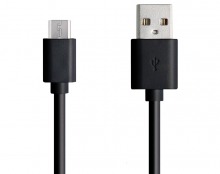 25cm Micro USB 2.0 Hi-Speed Cable (A to Micro-B 5 Pin - BLACK) (Thumbnail )