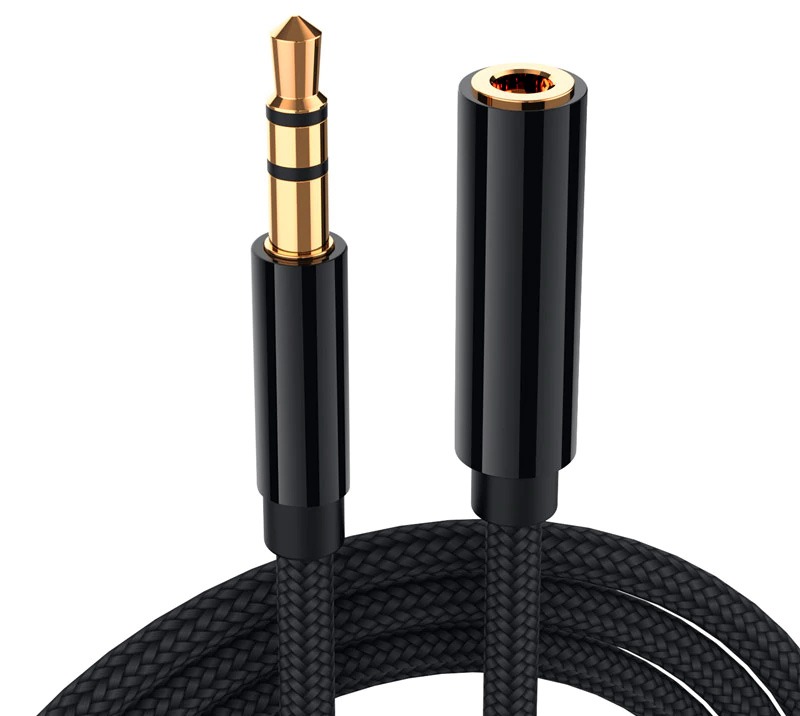 1.8m Slim-fit Stereo Audio 3.5mm AUX Extension Cable (Male to Female) (Photo )
