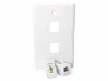 2x CAT6 Wall Plate (RJ45 Keystone Punchdown) (Thumbnail )