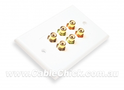 2x Component Video Home Theatre Wall Plate