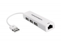 3-Port USB 2.0 Hub + 10/100 Ethernet Network Adapter (Thumbnail )