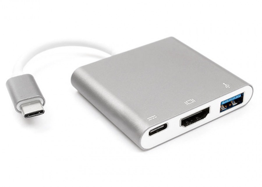 3-Port USB 3.1 Type-C to HDMI + USB Type-A/C Hub Adapter