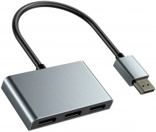 3-Way DisplayPort 1.4 MST Hub - 8K Splitter Hub (Extend & Mirror) (Thumbnail )