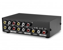 4-Port AV Switch Box - Metal Housing (Audio + Composite Video Switching) (Thumbnail )