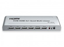 4-Port HDMI Quad Multi-Viewer & KVM Switch (4K @ 30Hz) (Thumbnail )