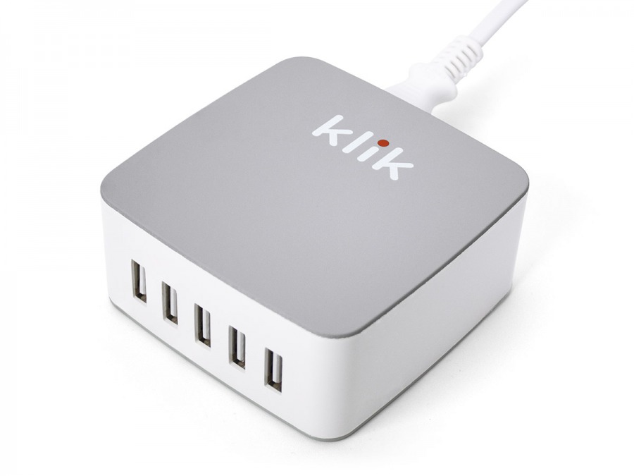 5-Port 40W USB Charger (2.4A / Socket - 8A Total) (Photo )