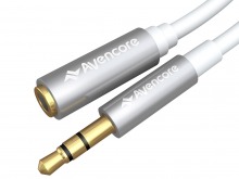 50cm Avencore Crystal Series 3.5mm Stereo Audio Extension Cable