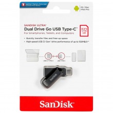 512GB SanDisk Ultra Dual Drive Go USB Flash Drive (USB 3.0 Type-A & USB-C)