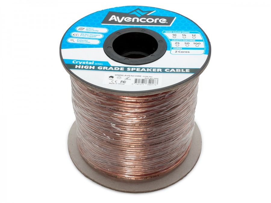 Avencore 100m Roll Super High-End 99.9% Oxygen Free 12 AWG 2-Core Speaker Cable (Photo )