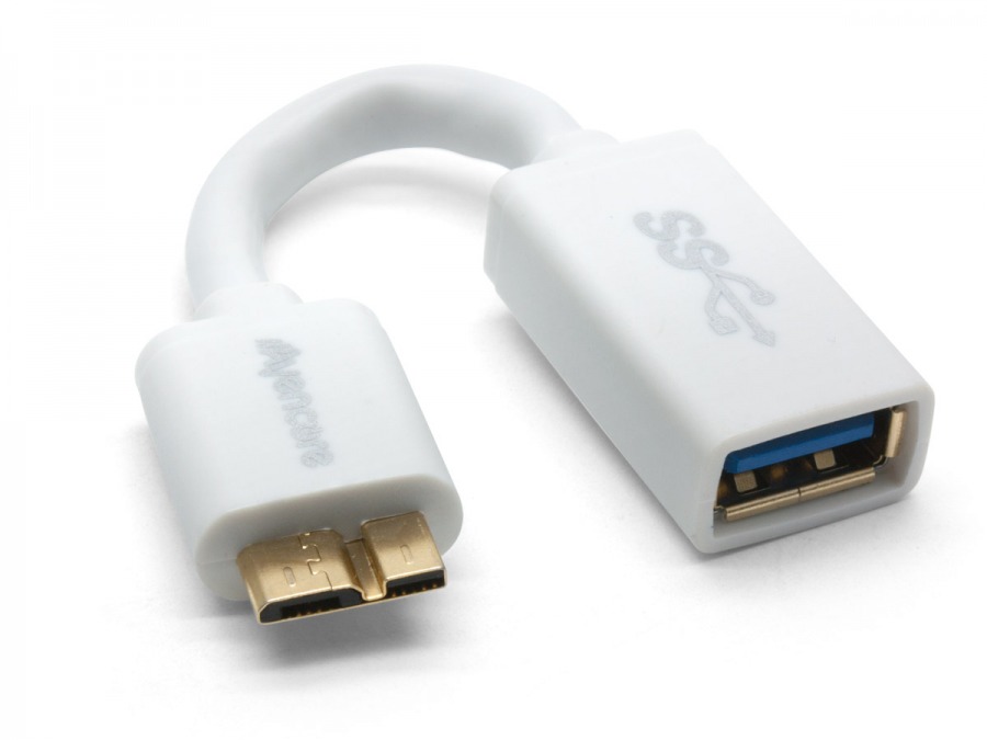 Avencore 10cm Micro-B USB 3.0 OTG Cable (USB 3.0 On-The-Go Cable) (Photo )