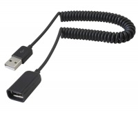 Coiled USB 2.0 Hi-Speed Extension Cable (Type-A Male to Female) (Thumbnail )