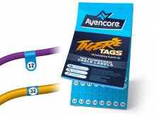 Avencore Tiger Tags 160 Numbered Cable Labels (Cyan) (Thumbnail )