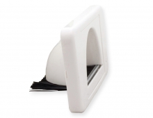 Bullnose Wall Plate with Reversed Brushed Entry for Cables
